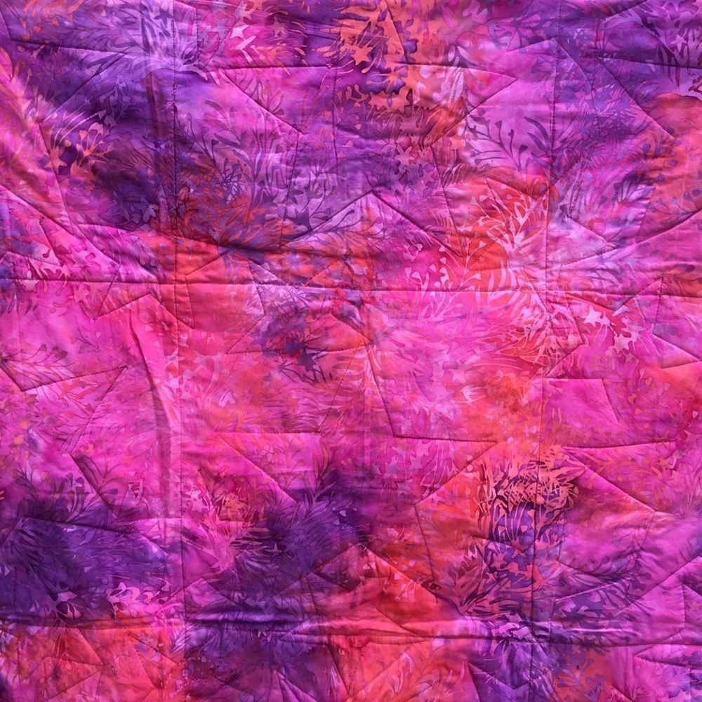 NWT Hand Crafted Purples & Pinks Quilt - Picture 12 of 16